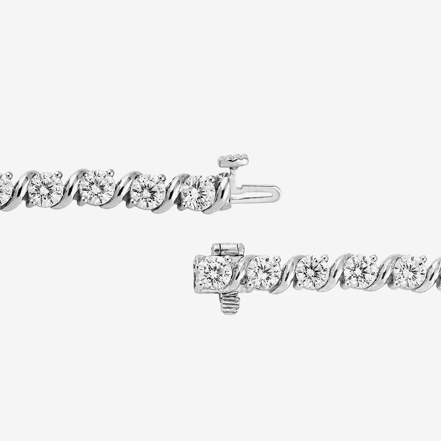 (G-H / Si2-I1) Womens 7 Ct.T.W. Lab Grown White Diamond Sterling Silver 8 Inch Tennis Bracelet