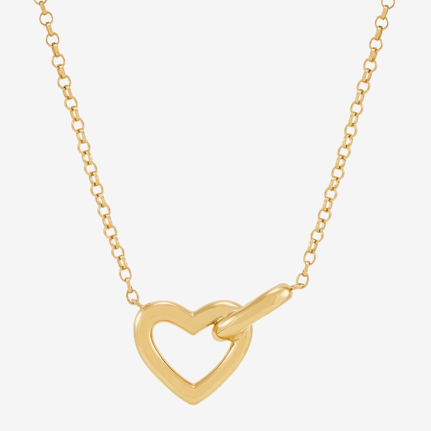Limited Quantities! Womens 24K Gold Over Silver Heart 18 Inch Pendant Necklace