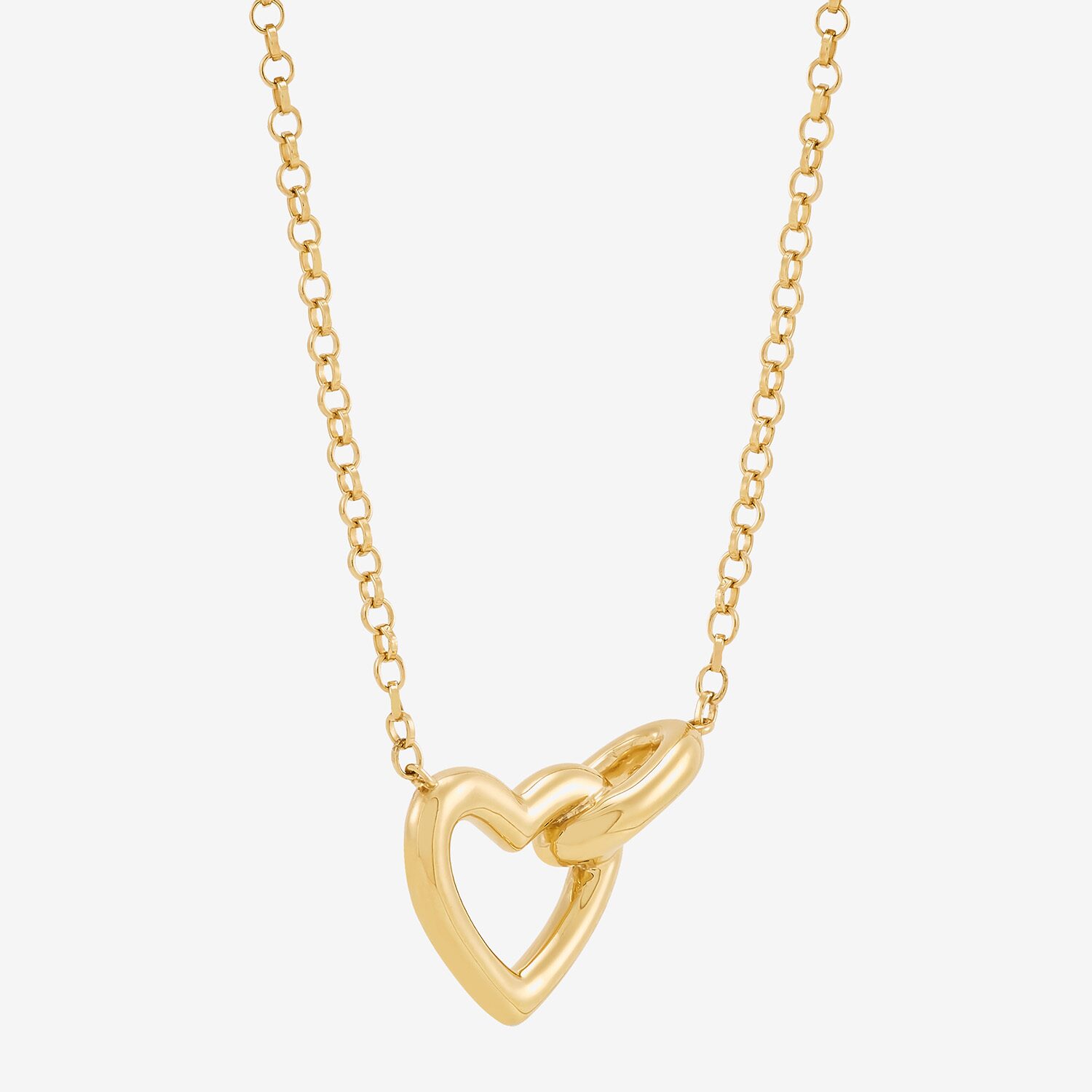 Limited Quantities! Womens 24K Gold Over Silver Heart 18 Inch Pendant Necklace