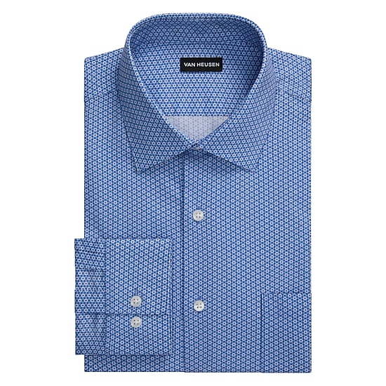 Van Heusen Everyday Defense Stain Shield Mens Regular Fit Wrinkle Free Long Sleeve Dress Shirt