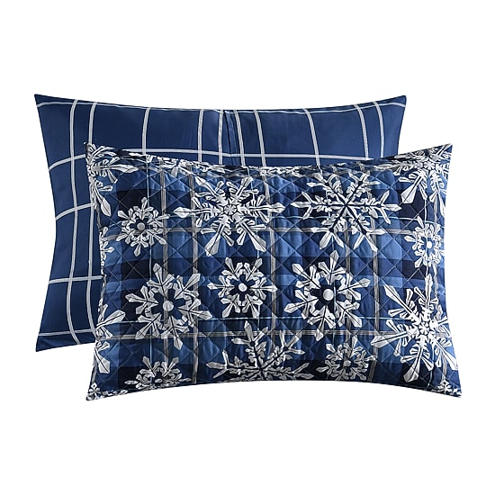 Hudson & Main Snowflake Plaid 3-pc. Easy Care Quilt Set