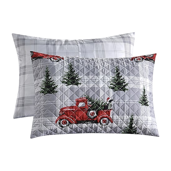 Hudson & Main Truck Plaid 3-pc. Easy Care Quilt Set