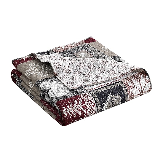 Hudson & Main Christmas Patchwork 3-pc. Easy Care Quilt Set