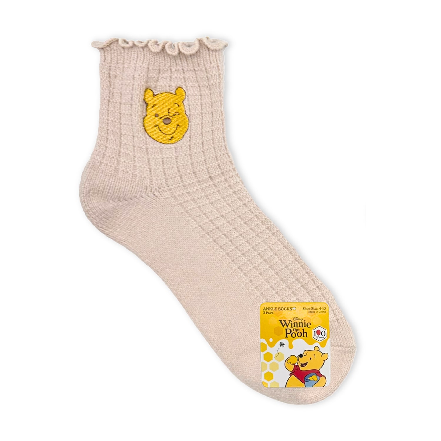 Womens Multi-Pack 3 Pair Winnie The Pooh Low Cut Socks