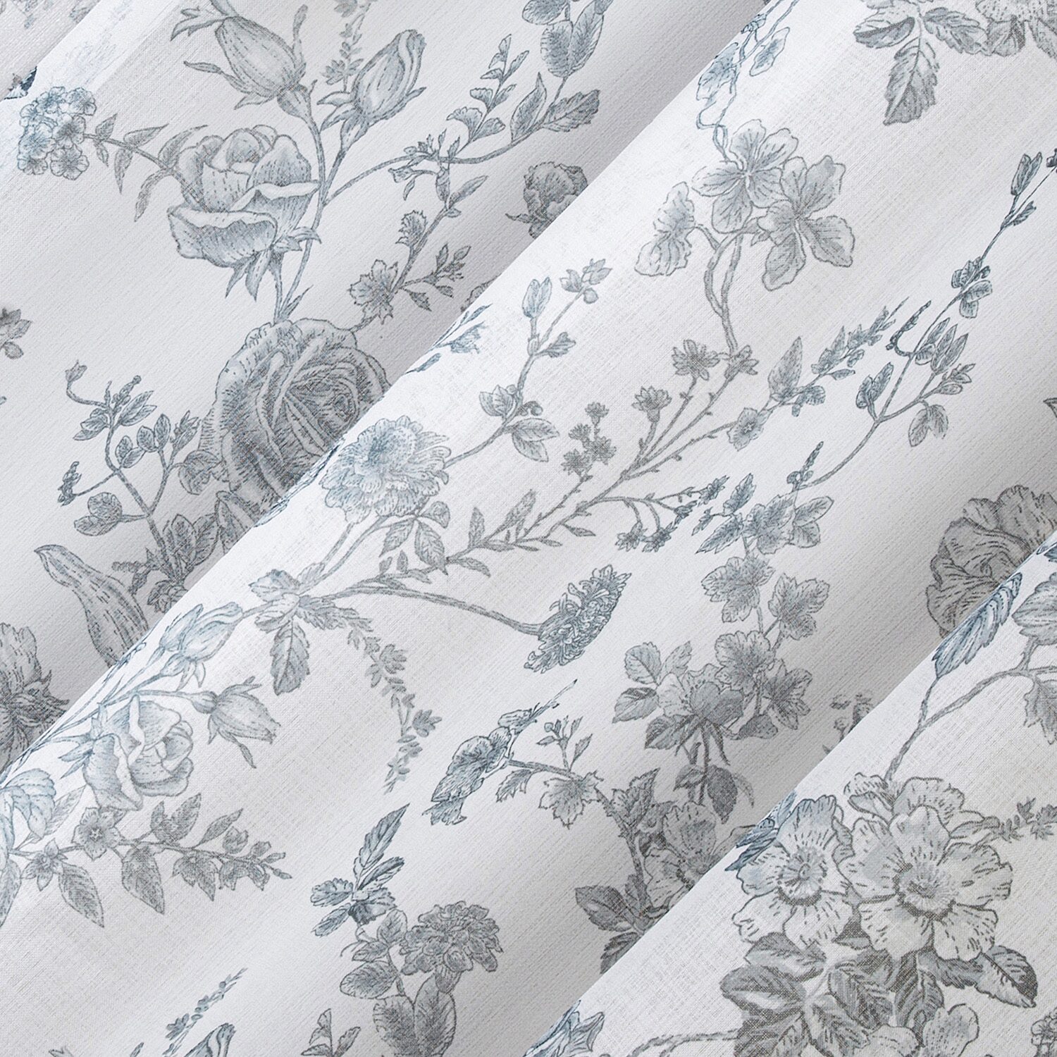 No 918 Cillian Floral Tab Top Sheer Set of 2 Curtain Panel