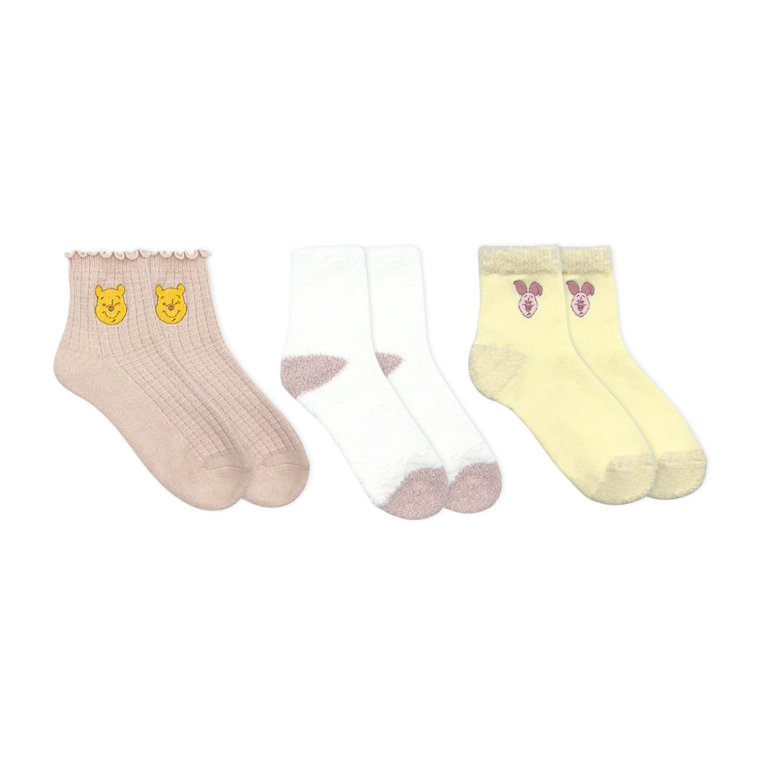 Womens Multi-Pack 3 Pair Winnie The Pooh Low Cut Socks
