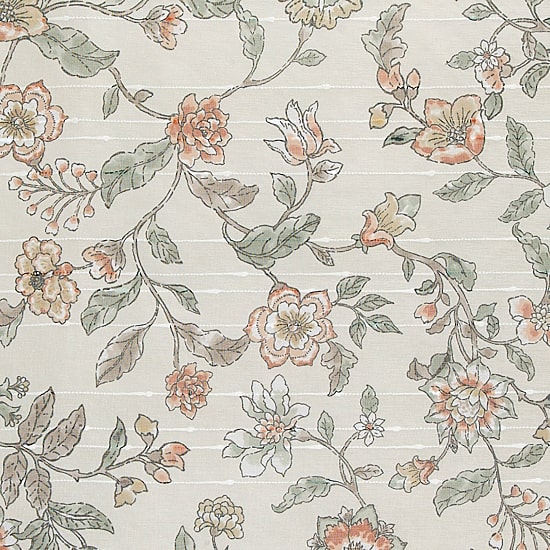 No 918 Abigail Rope Floral Tab Top Sheer Set of 2 Curtain Panel