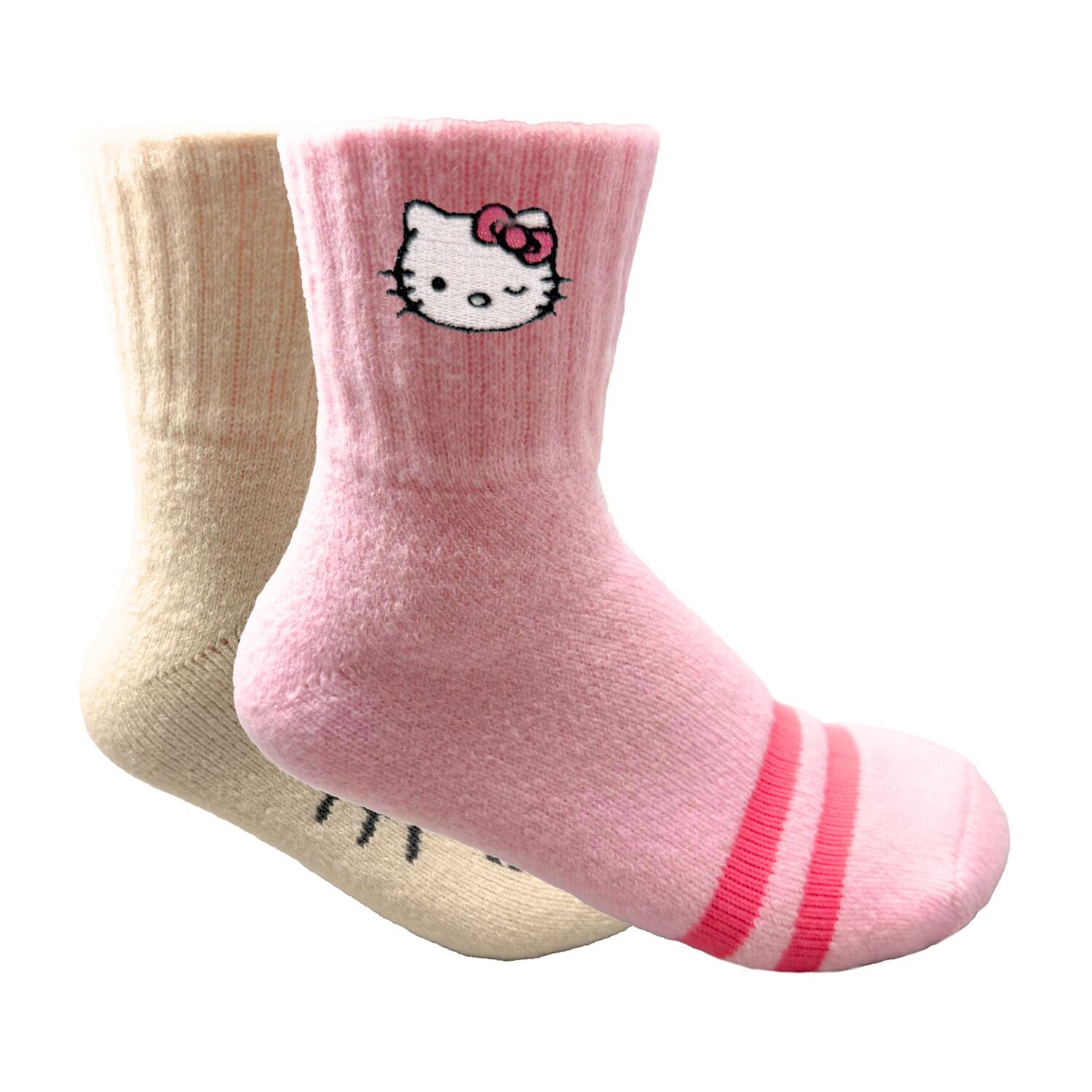 Womens 2 Pair Hello Kitty Crew Socks