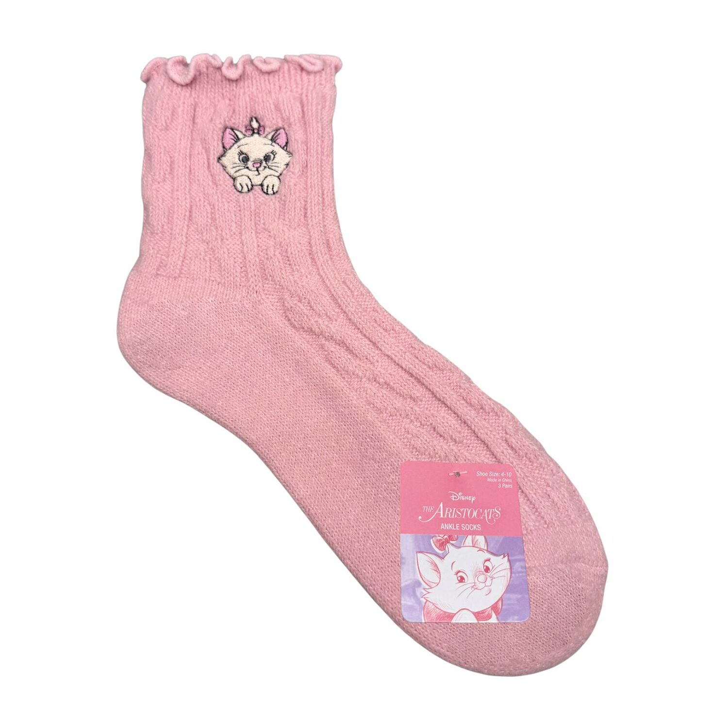 Womens Multi-Pack 3 Pair The Aristocats Low Cut Socks