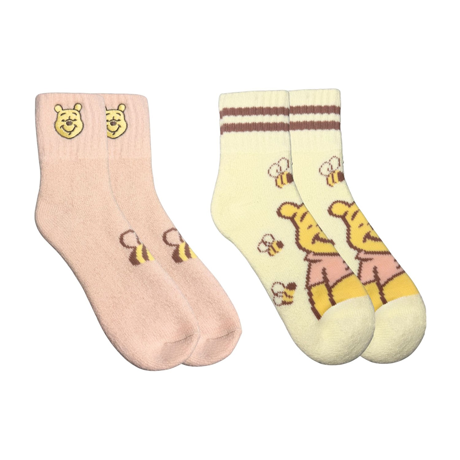 Womens 2 Pair Winnie The Pooh Crew Socks