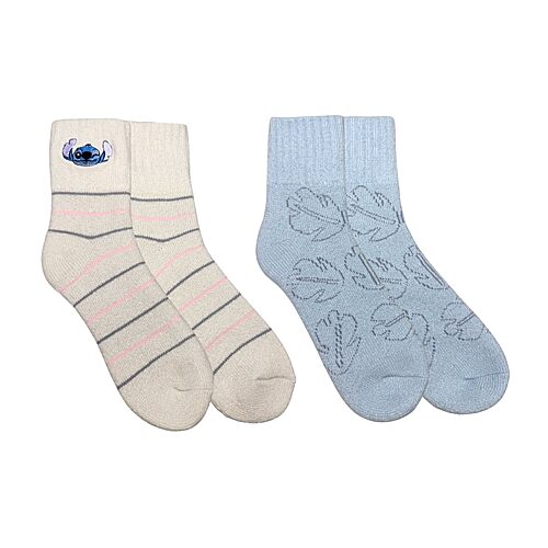 Licensed Properties Womens 2 Pair Crew Socks In Blue
