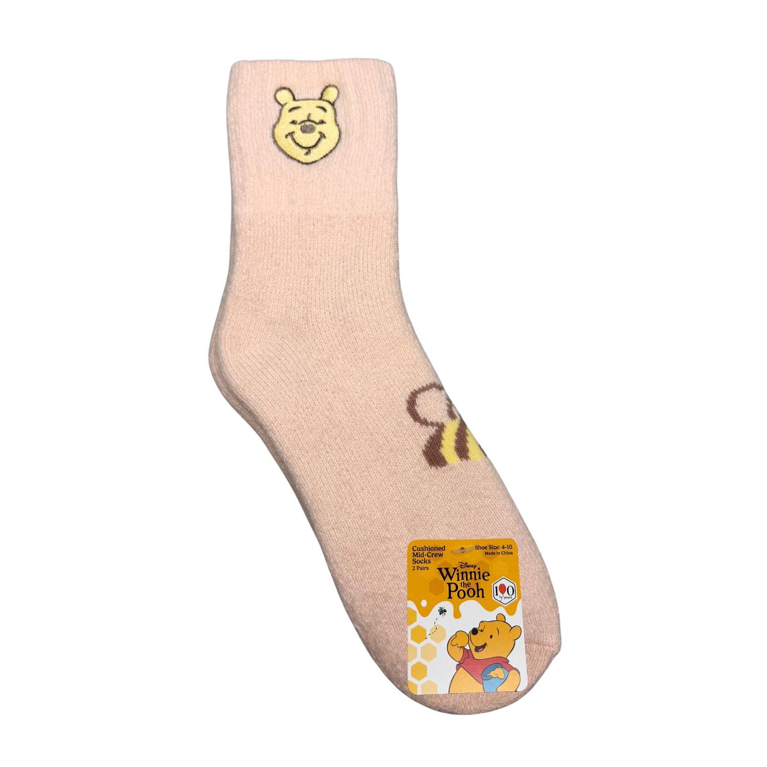 Womens 2 Pair Winnie The Pooh Crew Socks