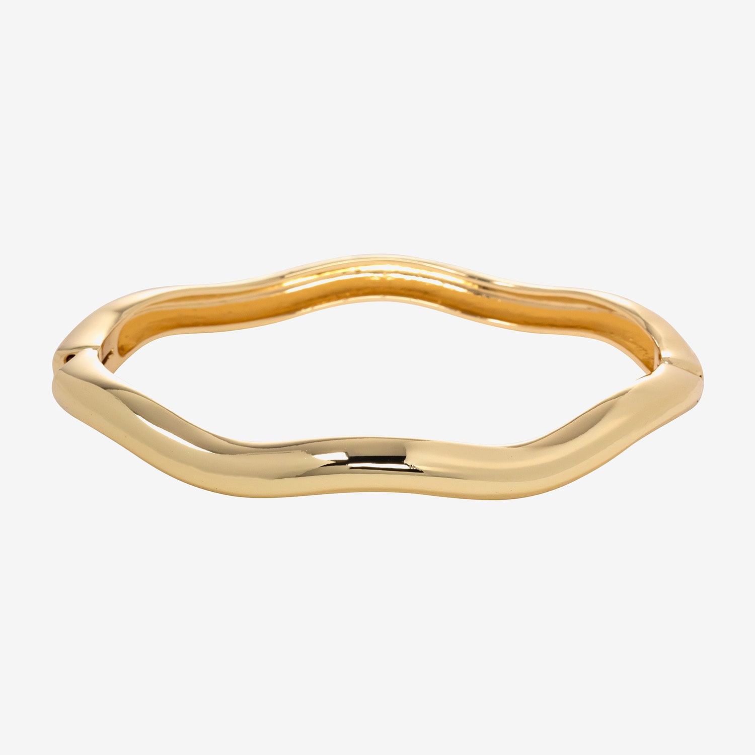 Sparkle Allure Womens 14K Gold Over Brass Bangle Bracelet