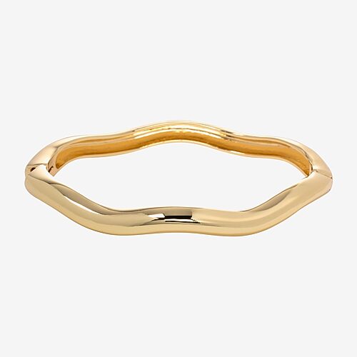 Sparkle Allure Womens 14k Gold Over Brass Bangle Bracelet In Yellow