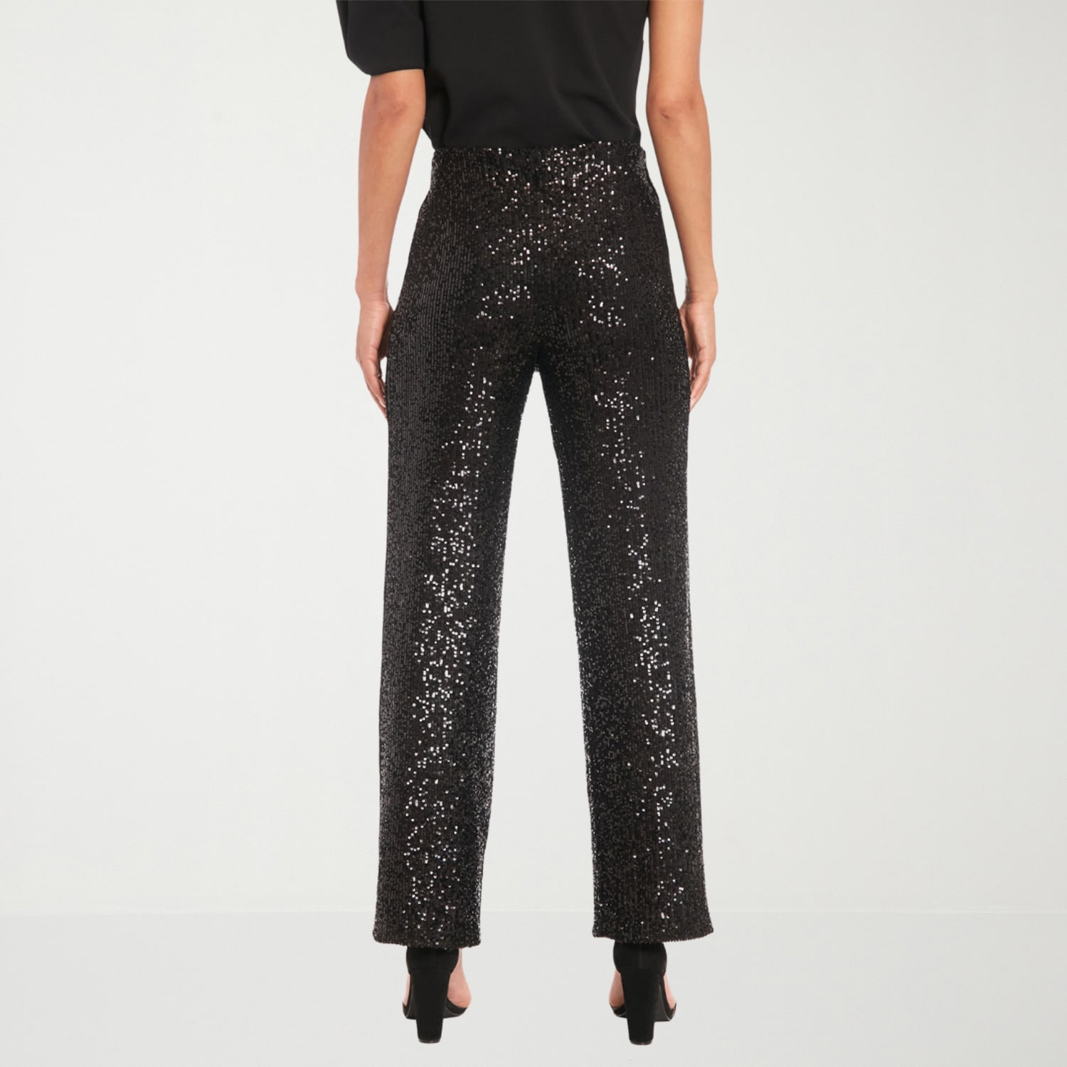 Clover And Sloane Womens Wide Leg Mid Rise Pull-On Pant