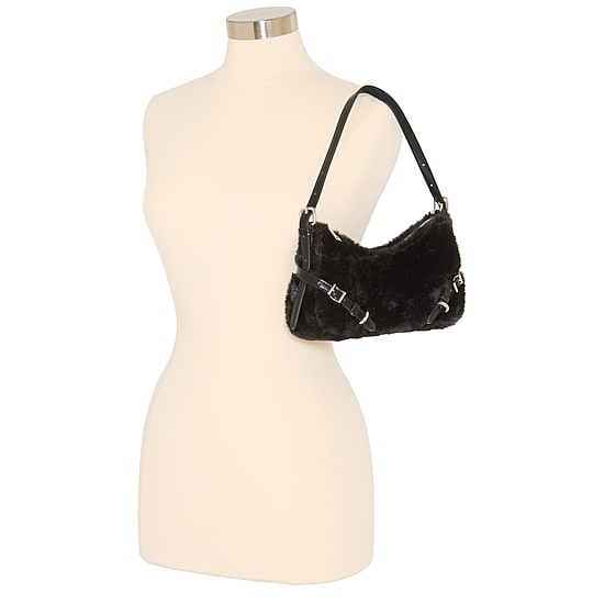 Collection Xiix Jingle Ball Faux Fur Buckle Shoulder Bag