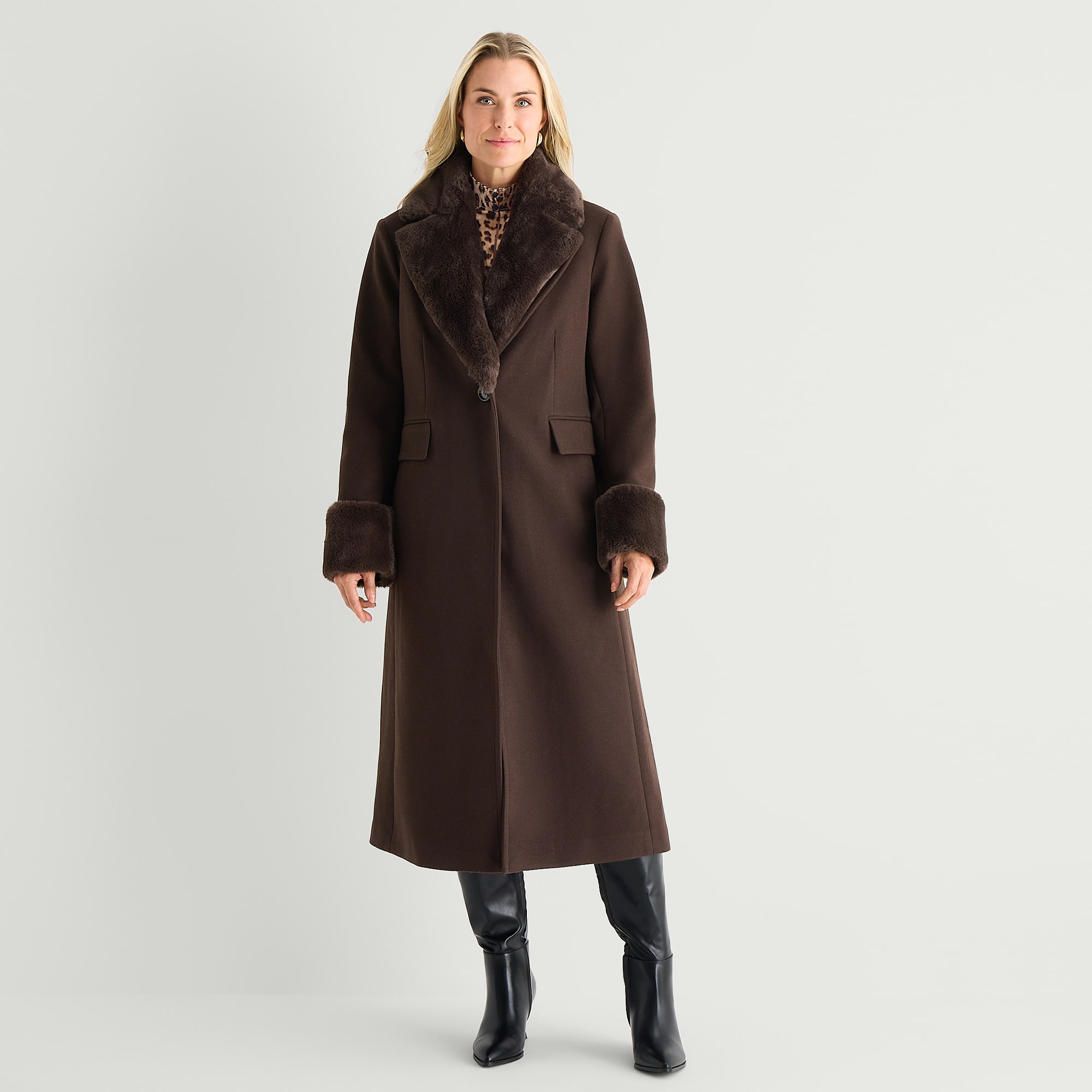 Liz Claiborne Womens Midweight Coat