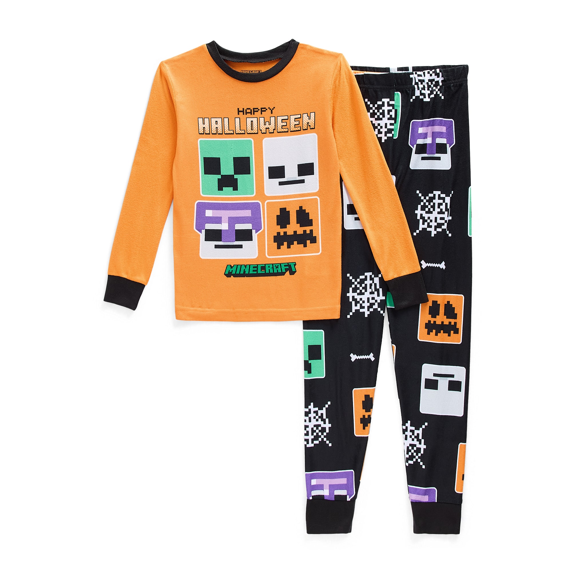 Little & Big Kid Boys Minecraft Crew Neck Long Sleeve 2-pc. Pajama Set