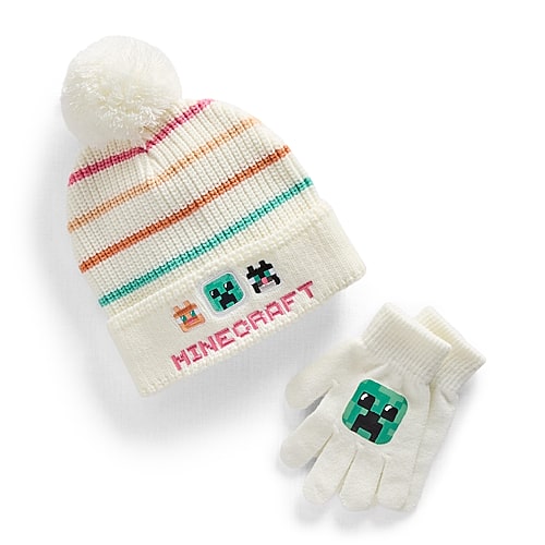 Licensed Properties Little & Big Kid Girls Minecraft Cold Weather Set In Green