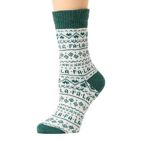 Mixit Womens 1 Pair Crew Socks In Green