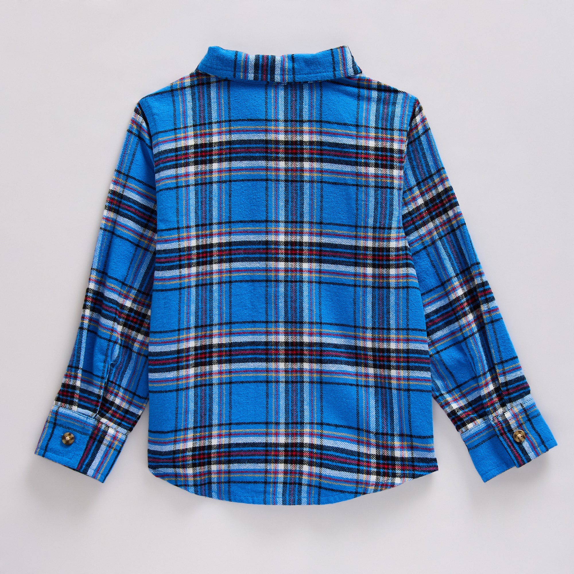 Okie Dokie Toddler Boys Easy-on + Easy-off Long Sleeve Regular Fit Button-Down Shirt
