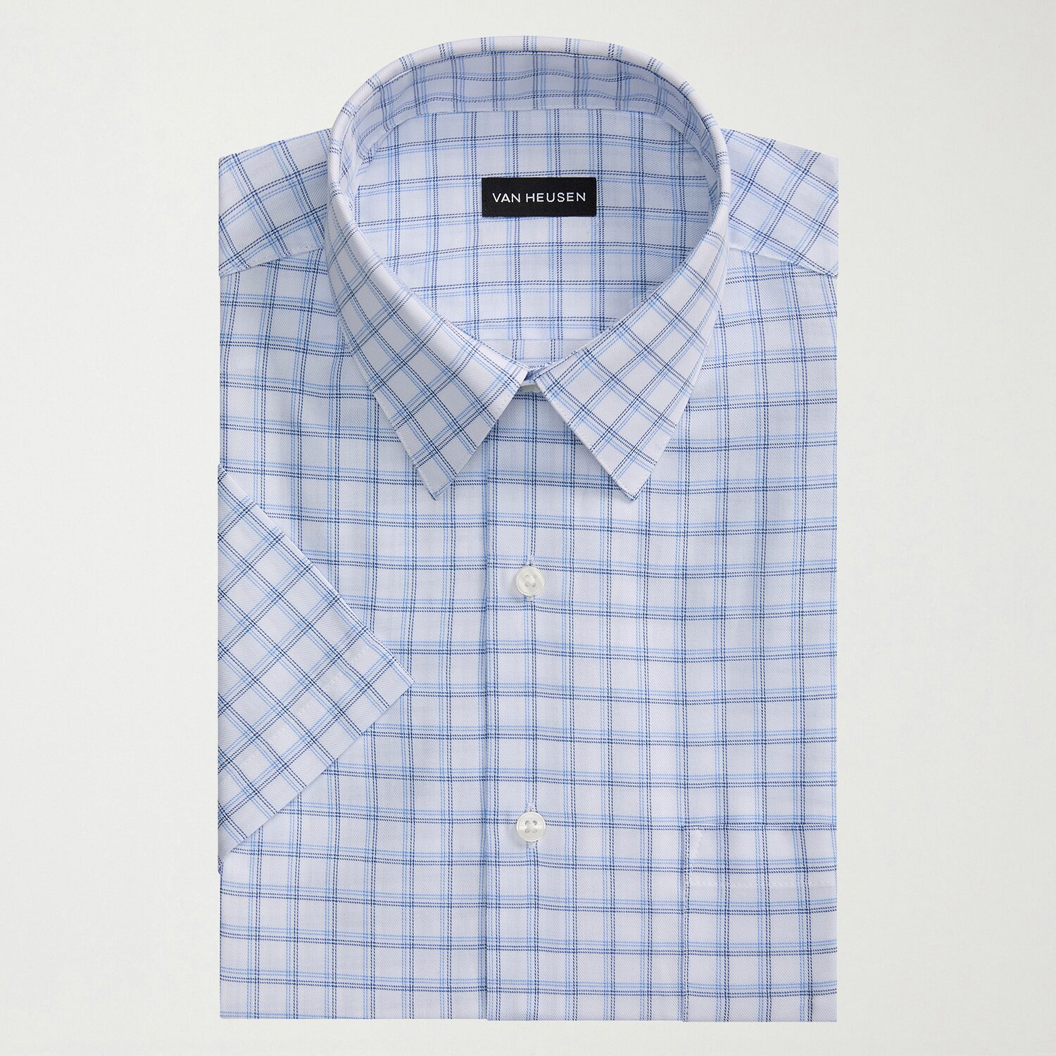 Van Heusen Big and Tall Mens Regular Fit Wrinkle Free Short Sleeve Dress Shirt