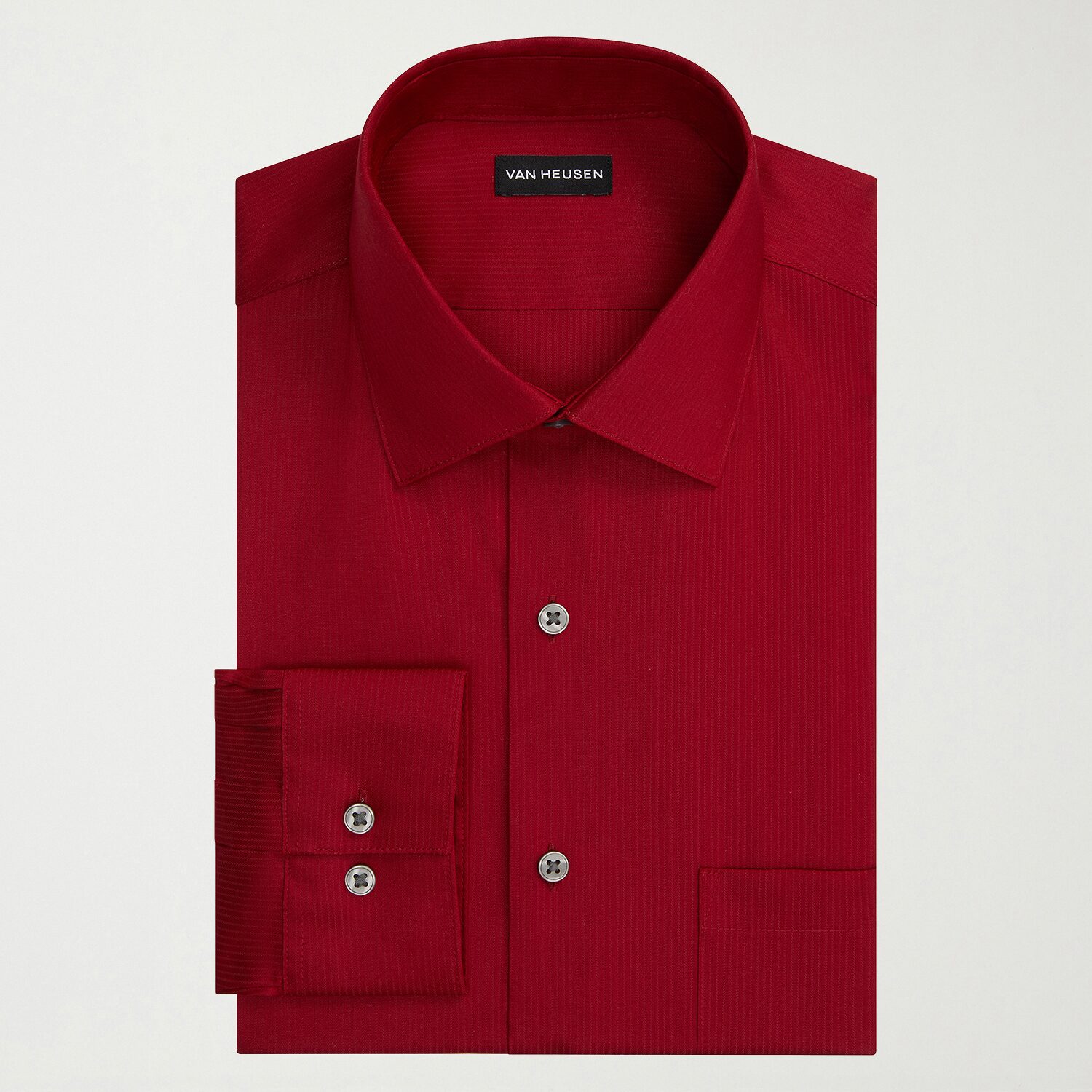 Van Heusen Everyday Defense Stain Shield Big And Tall Mens Regular Fit Long Sleeve Dress Shirt