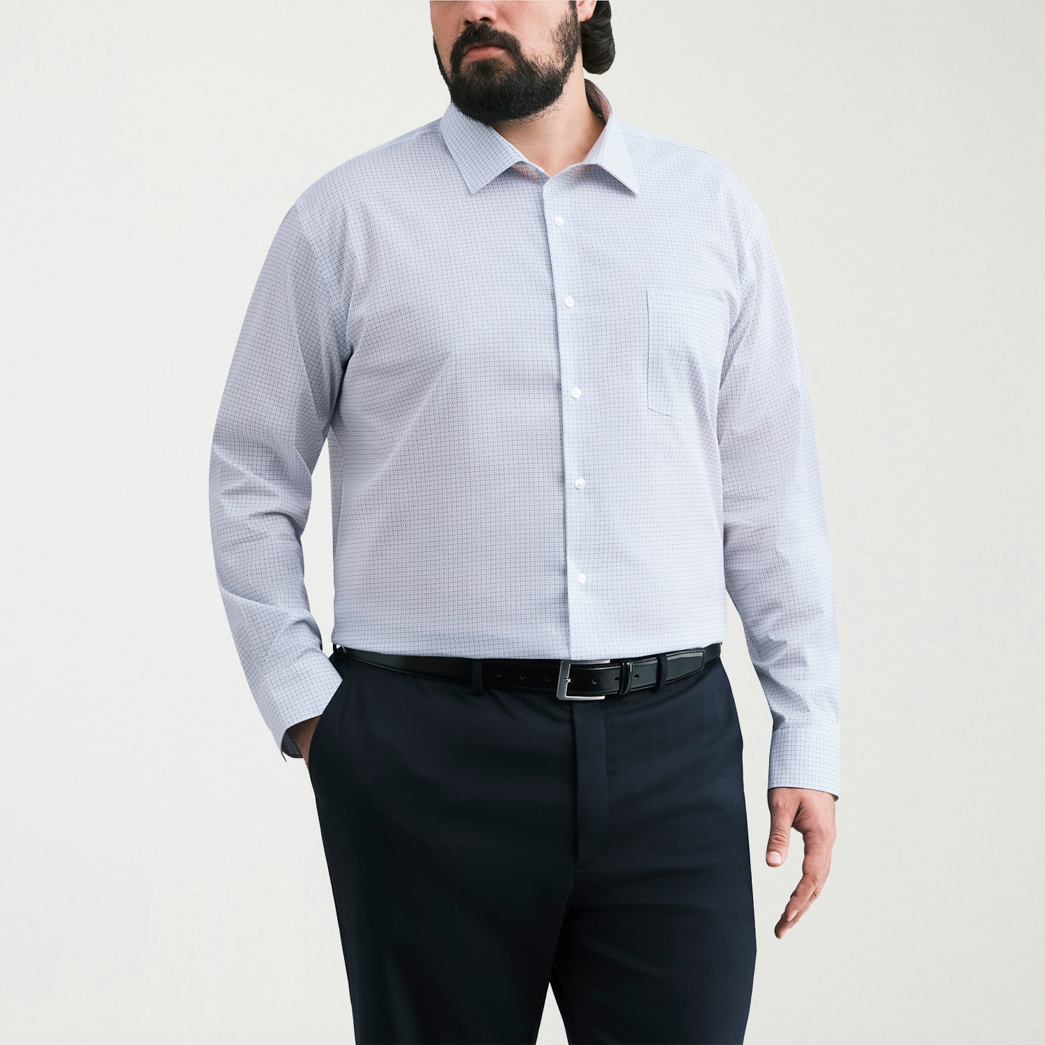 Van Heusen Ultra Flex Big And Tall Mens Regular Fit Wrinkle Free Long Sleeve Dress Shirt