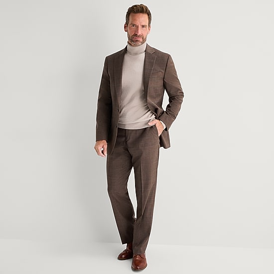 Stafford Coolmax All Season Ecomade Mens Plaid Suit Separates