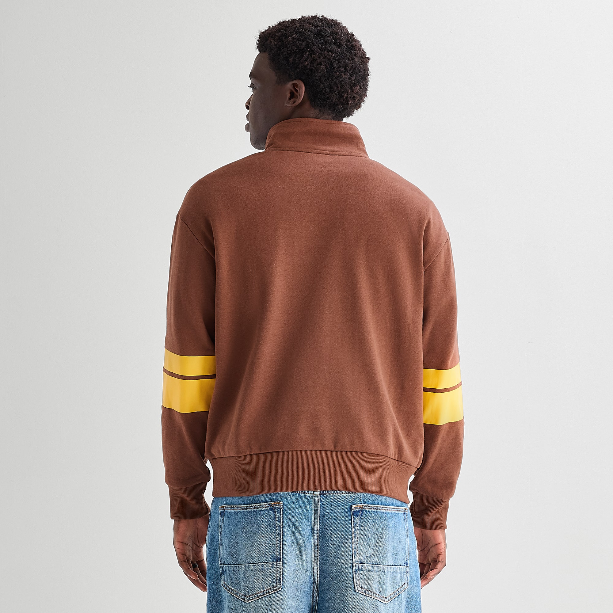 Novelty Mens Long Sleeve Harry Potter Fleece Quarter-Zip Pullover Sweater