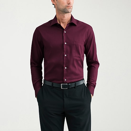 Van Heusen Ultra Flex Mens Regular Fit Wrinkle Free Long Sleeve Dress Shirt