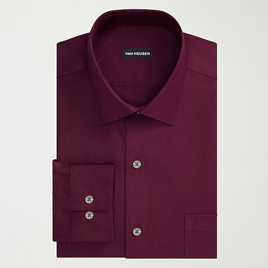 Van Heusen Ultra Flex Mens Regular Fit Wrinkle Free Long Sleeve Dress Shirt