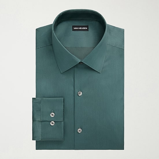 Van Heusen Ultra Flex Mens Regular Fit Wrinkle Free Long Sleeve Dress Shirt