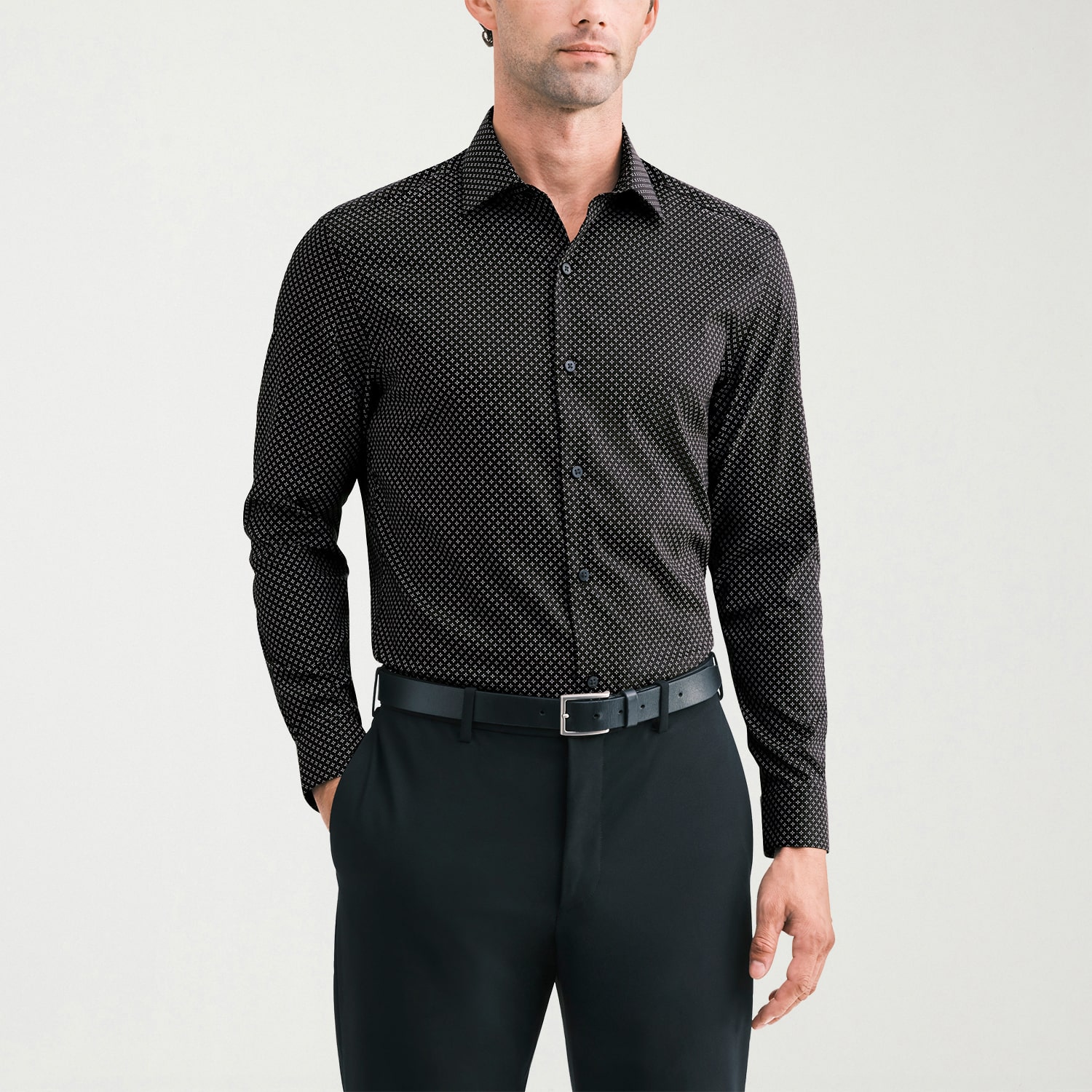 Van Heusen Ultra Flex Mens Regular Fit Wrinkle Free Long Sleeve Dress Shirt