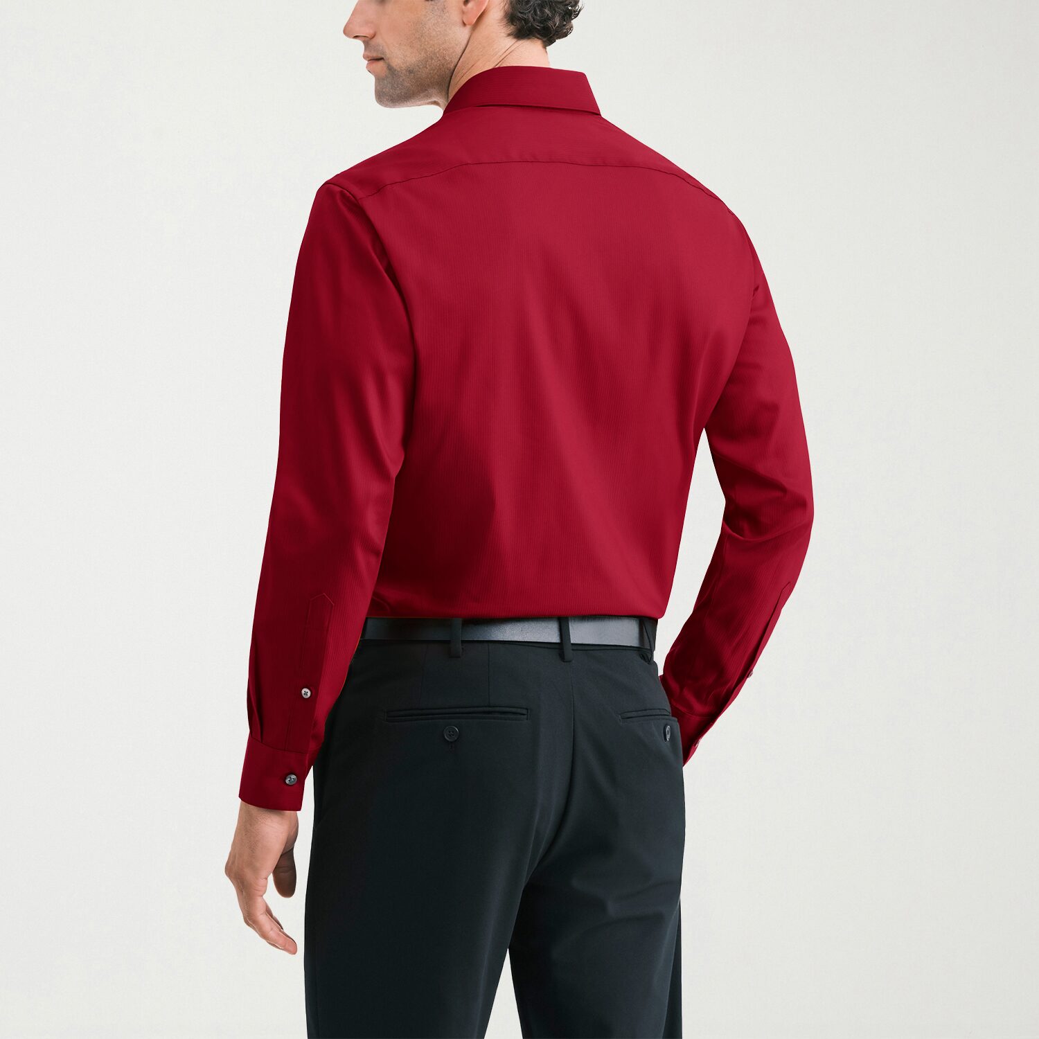 Van Heusen Everyday Defense Stain Shield Fitted Mens Modern Fit Long Sleeve Dress Shirt