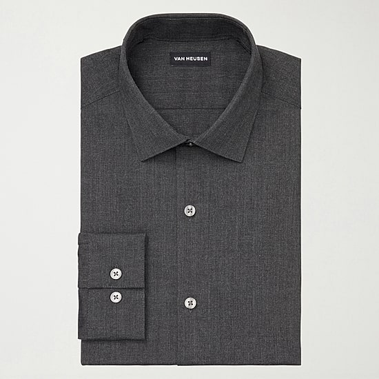 Van Heusen Comfort Performance Mens Slim Fit Long Sleeve Dress Shirt