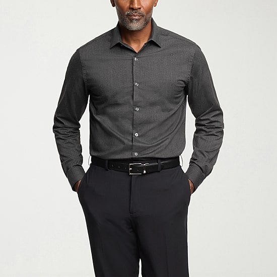 Van Heusen Comfort Performance Mens Slim Fit Long Sleeve Dress Shirt
