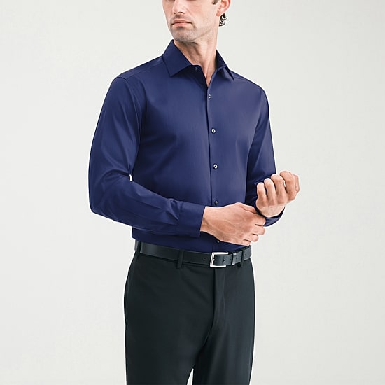 Van Heusen Ultra Flex Mens Regular Fit Wrinkle Free Long Sleeve Dress Shirt