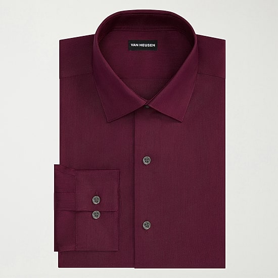 Van Heusen Ultra Flex Mens Slim Fit Wrinkle Free Long Sleeve Dress Shirt