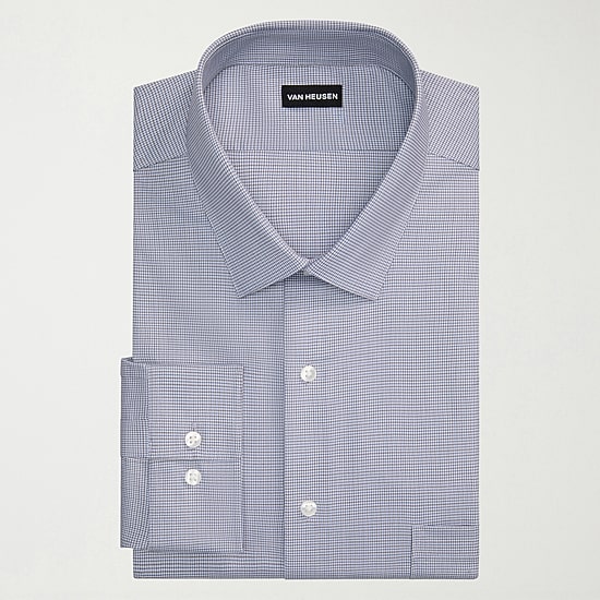 Van Heusen Ultra Flex Mens Regular Fit Wrinkle Free Long Sleeve Dress Shirt