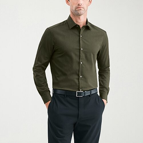 Van Heusen Comfort Performance Mens Regular Fit Long Sleeve Dress Shirt In Green