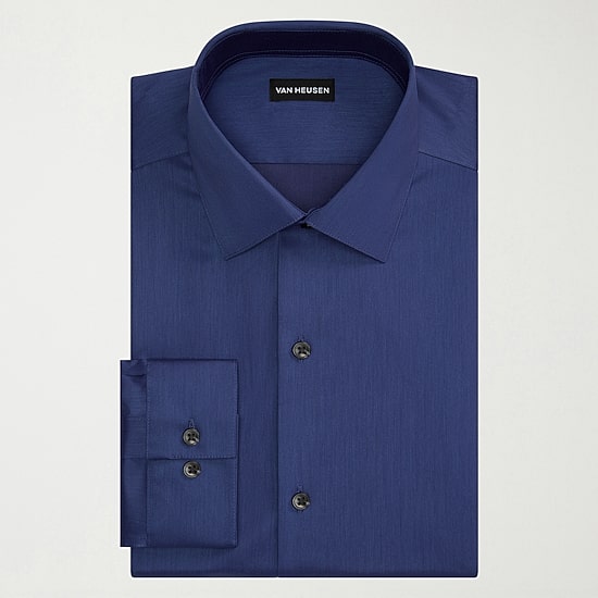 Van Heusen Ultra Flex Mens Regular Fit Wrinkle Free Long Sleeve Dress Shirt