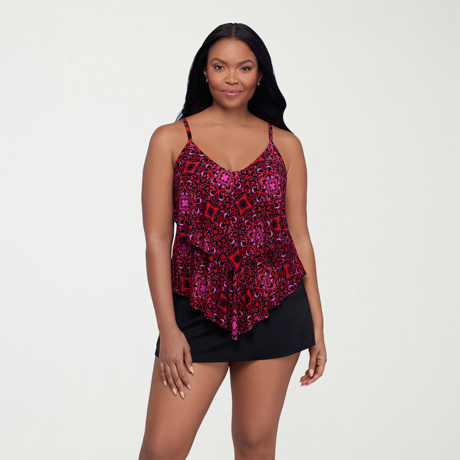 Trimshaper Womens Diamond Tankini Swimsuit Top