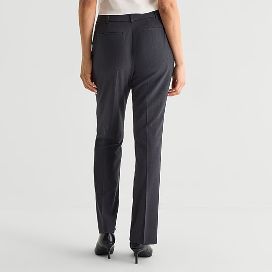 Liz Claiborne Audra Curvy Womens Tall Straight Mid Rise Trouser