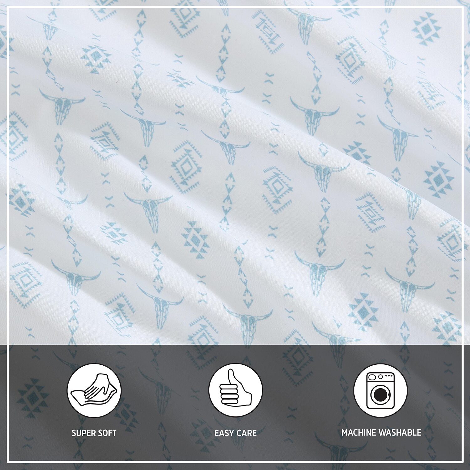 Wrangler Steer Head Stripe Sheet Set