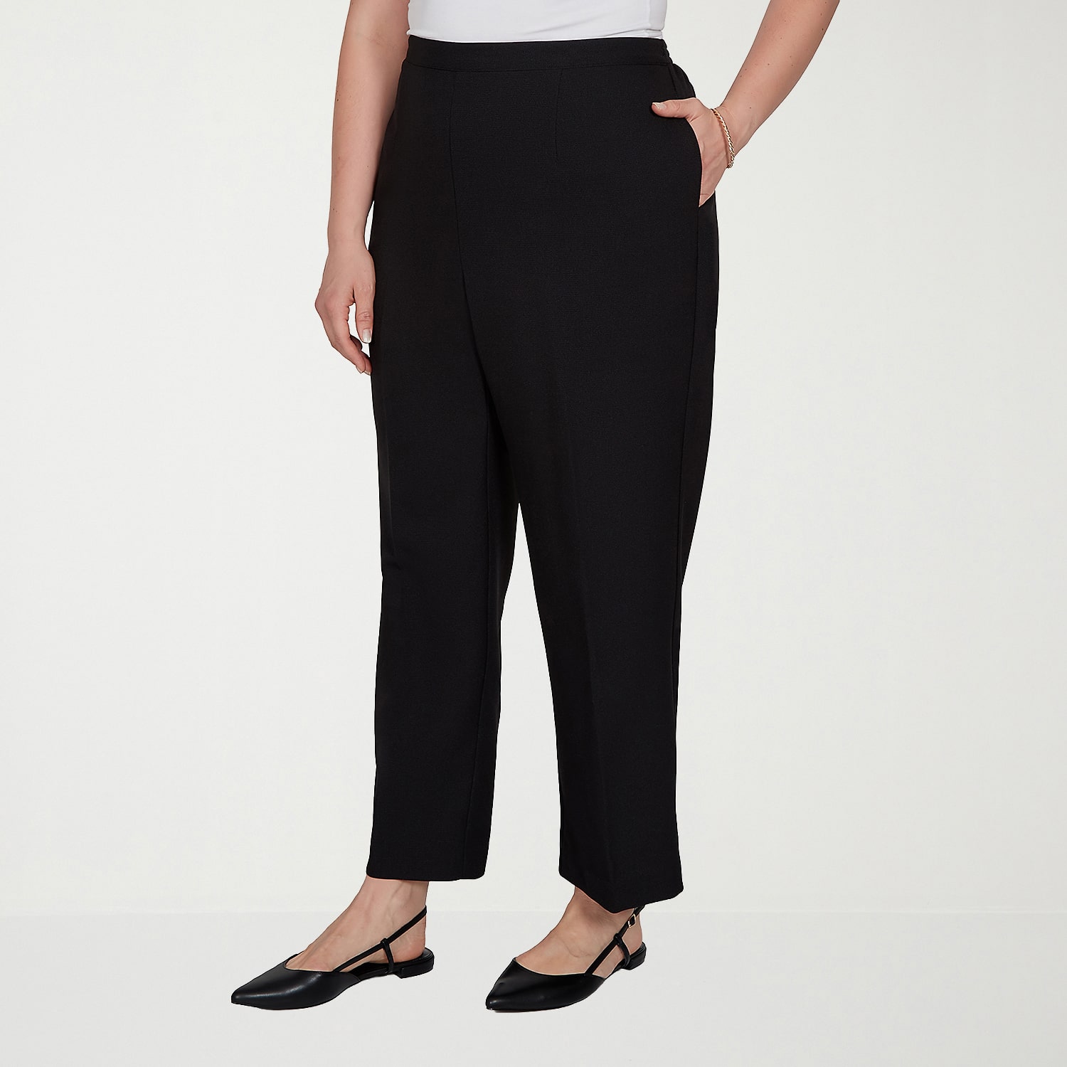 Alfred Dunner Dinner Theater Womens Straight Pull-On Pant