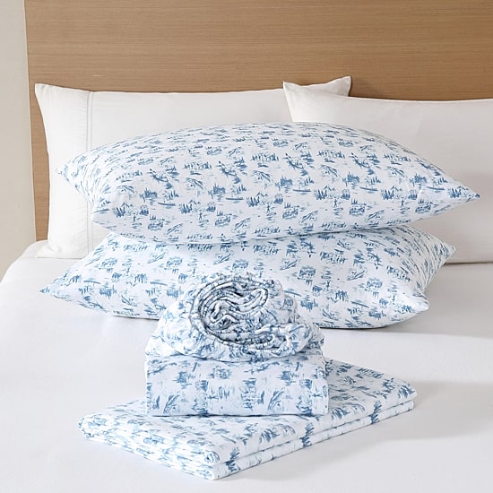 Eddie Bauer Fish Town Toile Sheet Set