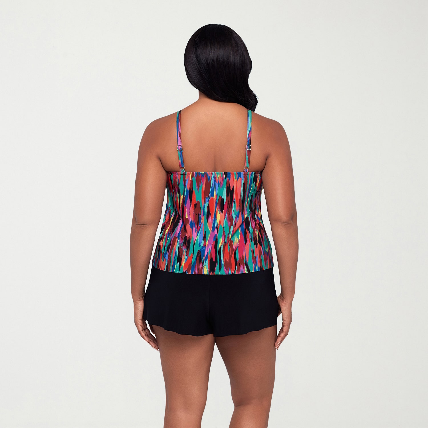 Trimshaper Womens Abstract Moderate Coverage One Piece Swimsuit