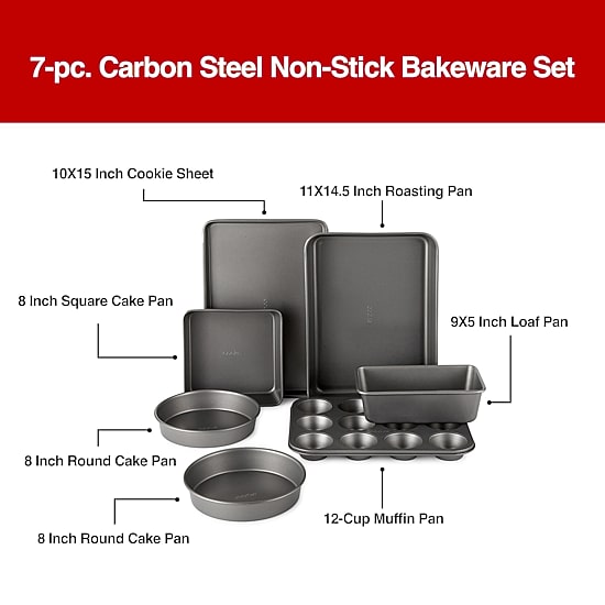 Cooks 7-pc. Carbon Steel Non-Stick Bakeware Set