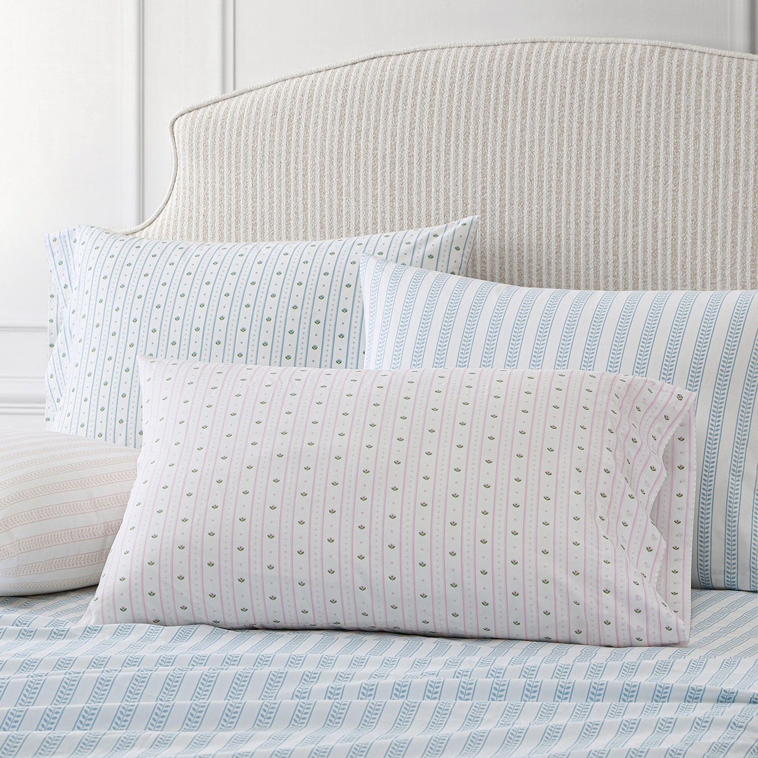 Martha Stewart Floral Stripe Sheet Set